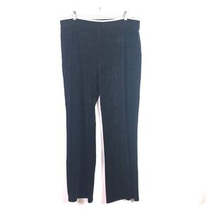 Emma James Velvet Pants XL Black Pull-On *2A